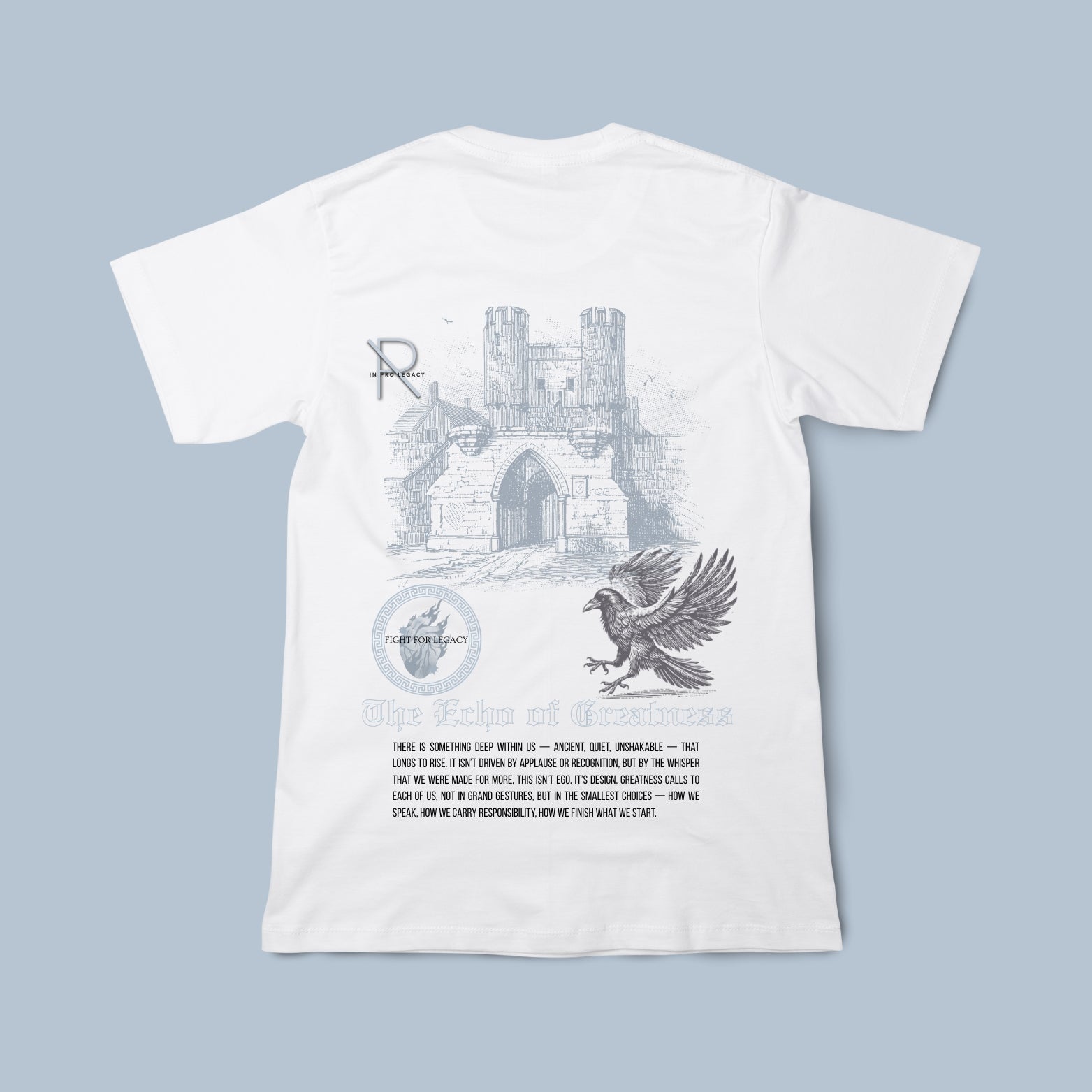 (1 of 100) The Echo Of Greatness "Premium" Tee in White