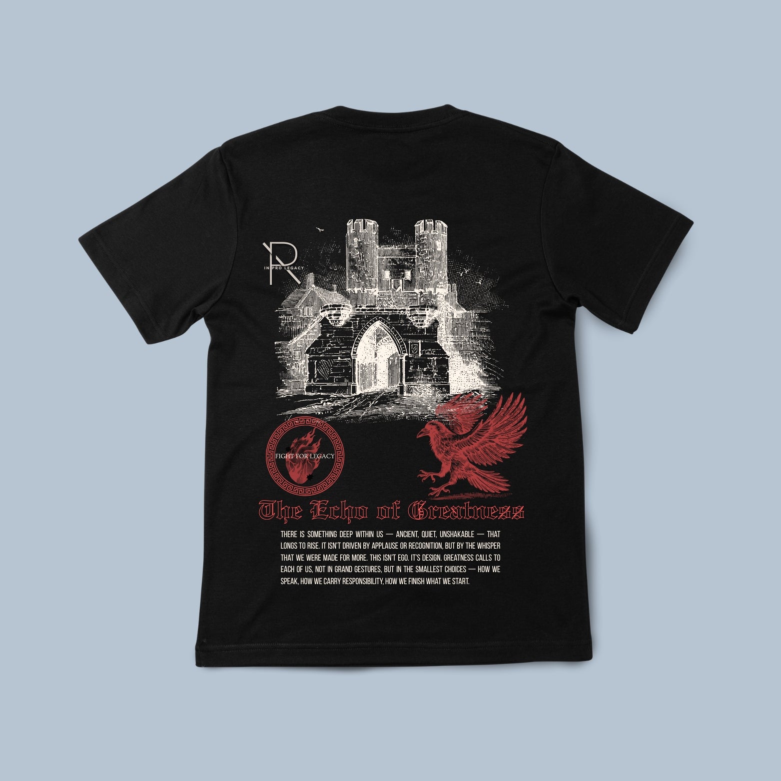 (1 of 100) The Echo Of Greatness "Premium" Tee in Black