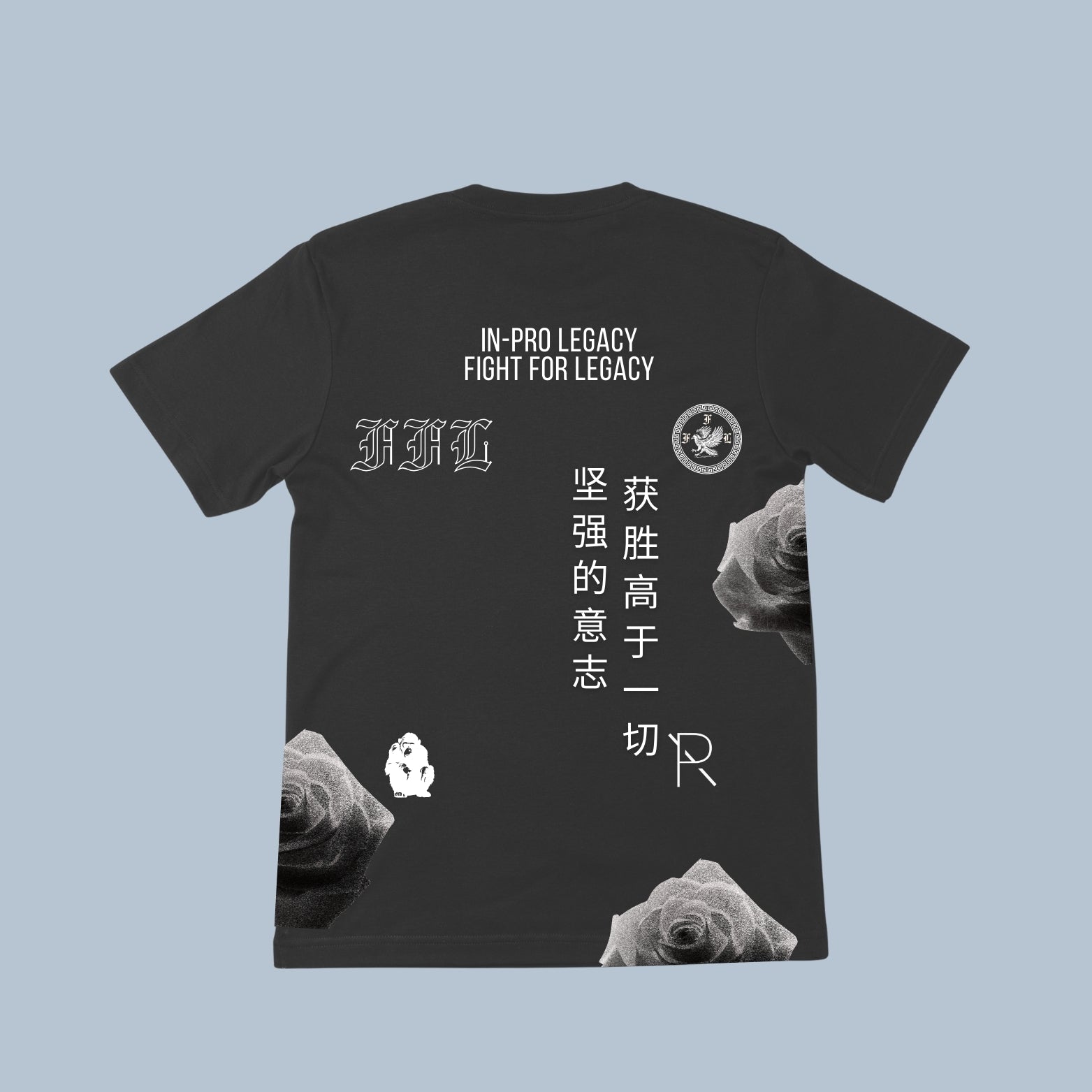 (1 of 100) Black Rose Discipline "Premium" Tee in Gray