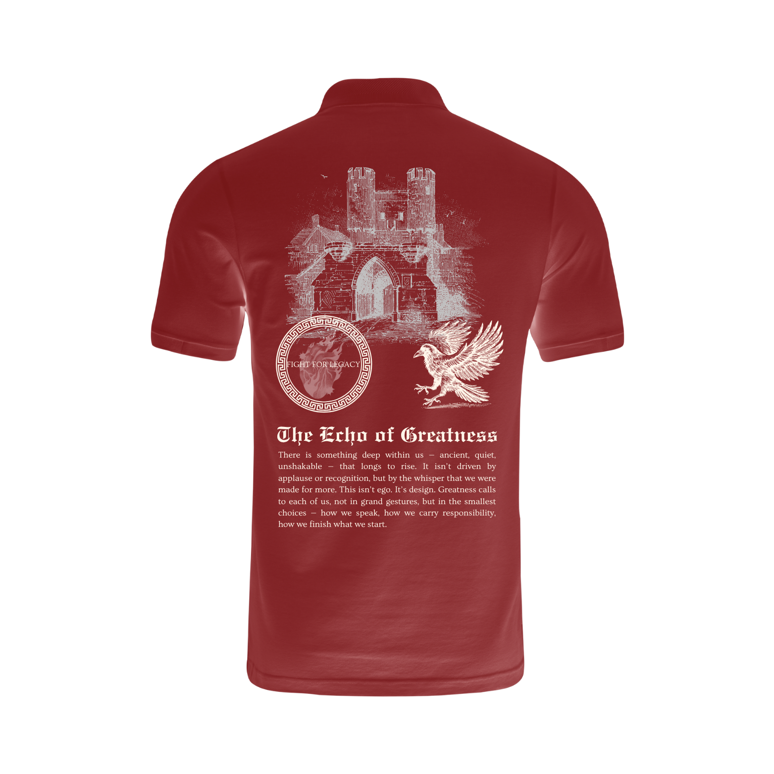 (1 OF 100 FFL) THE ECO OF GREATNESS "EXCLUSIVE" TEE IN DARK RED