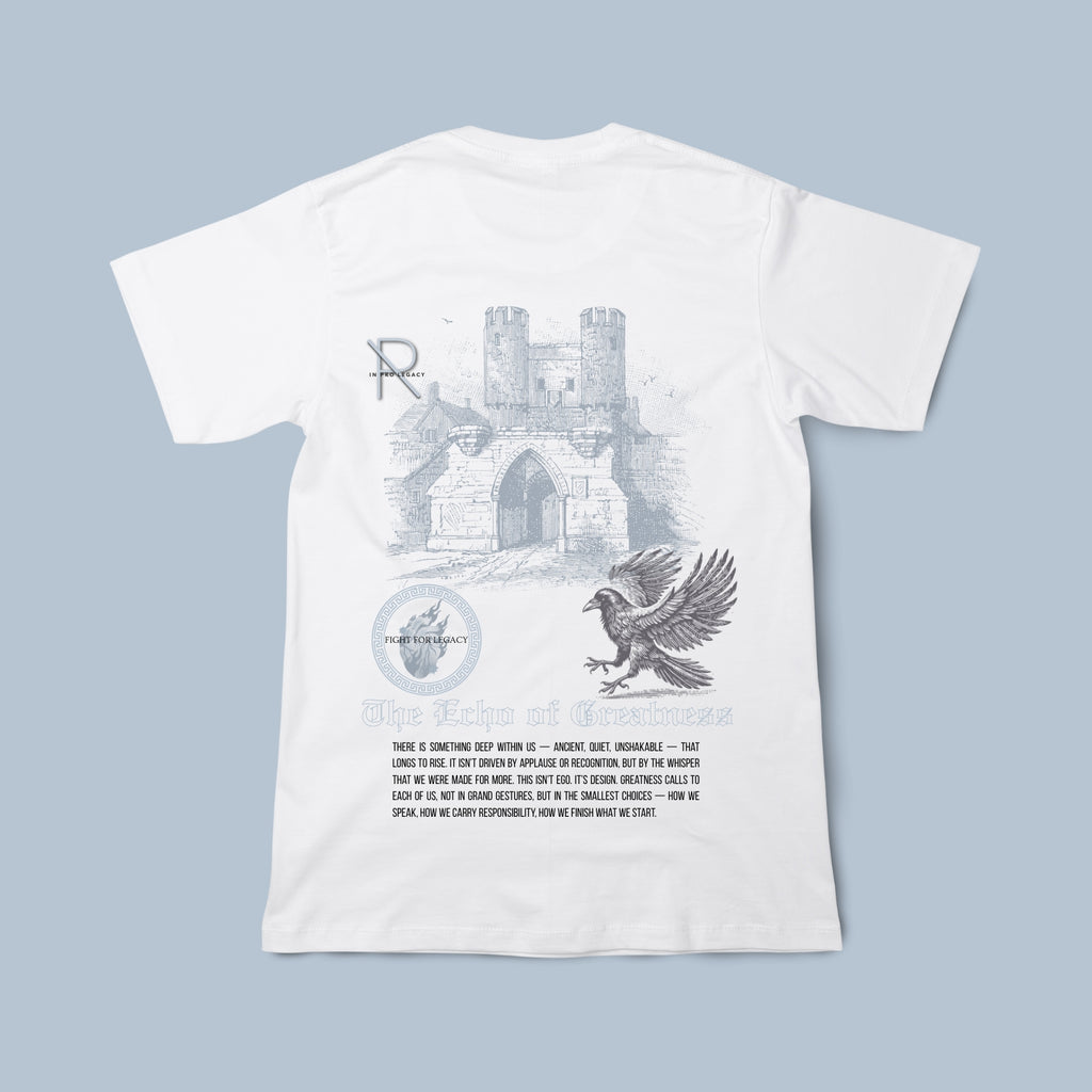 (1 of 100) The Echo Of Greatness "Premium" Tee in White