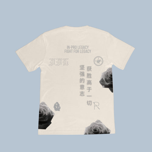 (1 of 100) Black Rose Discipline "Premium" Tee in Cream